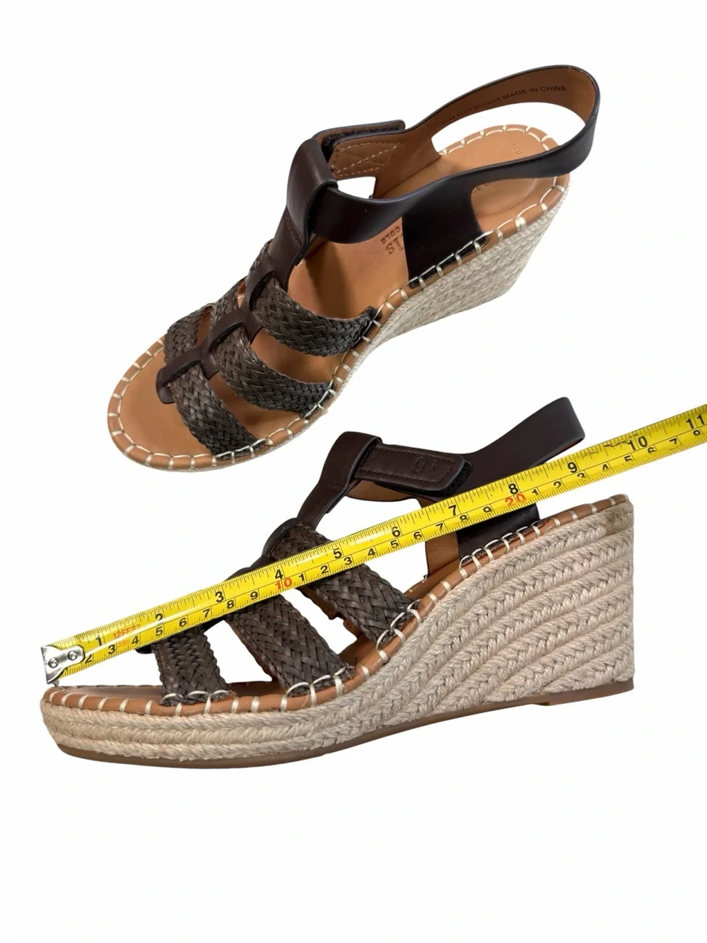 NWOB Gentle Souls Caplin Woven Strappy Espadrille Wedge Sandals Size 10M
